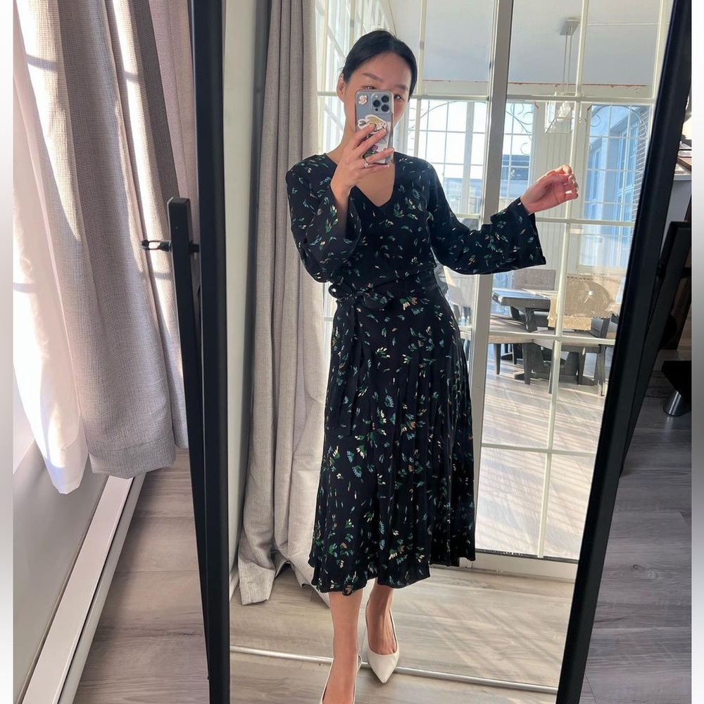 GANNI floral Wrap midi dress